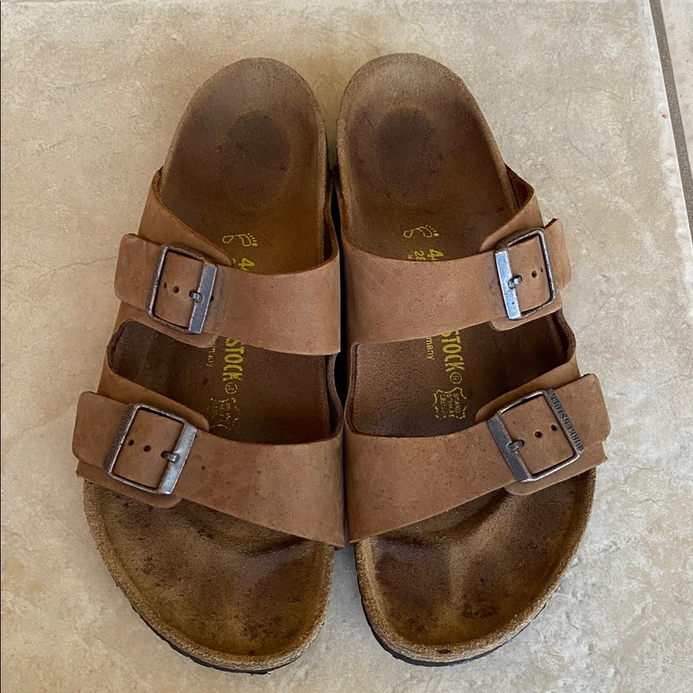 Mens Birkenstocks Classic Arizona Brown Leather
